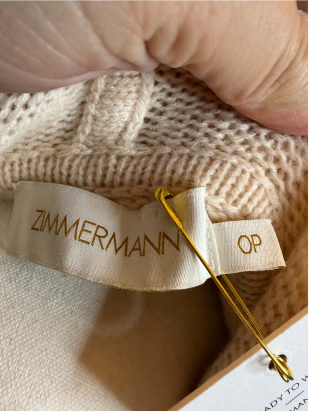 Zimmermann Macadamia Wool Cashmere Hooded Jumper Sweater NWT 0P $625 - Picture 8 of 12